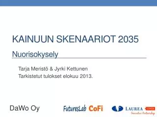 kainuun skenaariot 2035 nuorisokysely