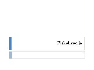 fiskalizacija