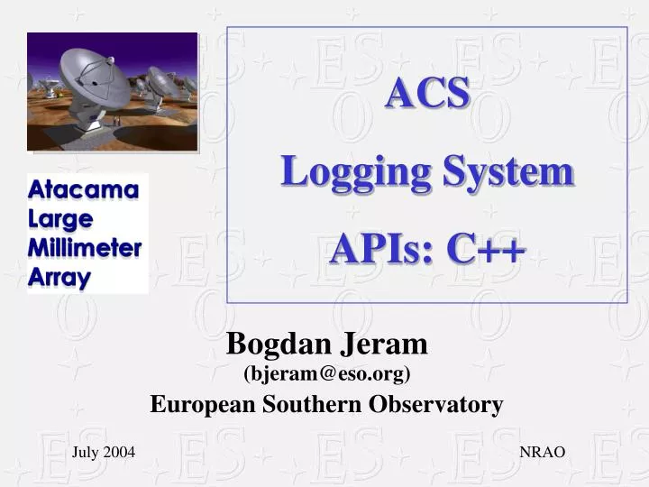 acs logging system apis c