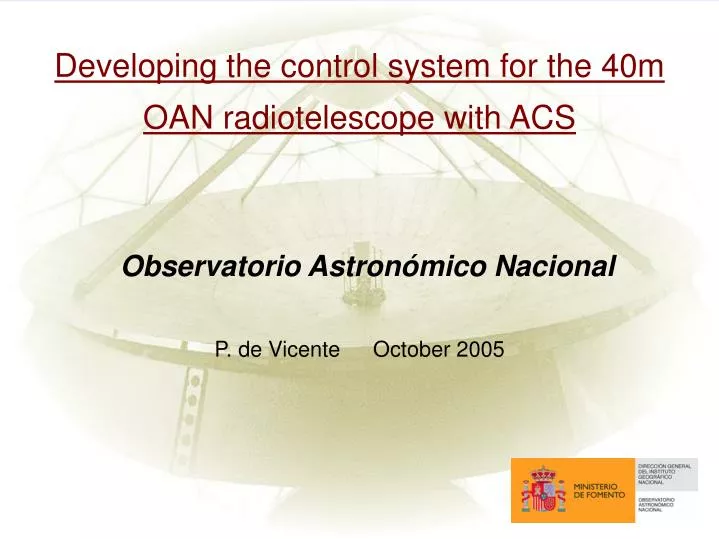 observatorio astron mico nacional p de vicente october 2005