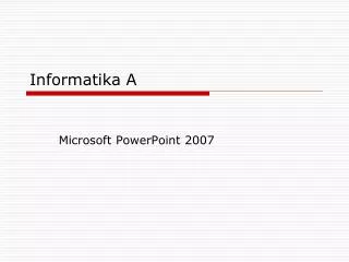 informatika a