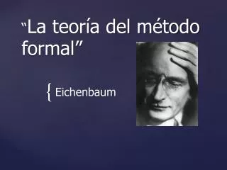 la teor a del m todo formal
