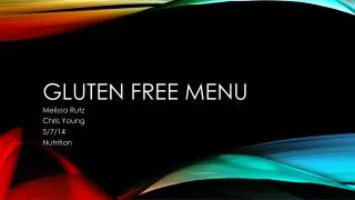 Gluten Free Menu