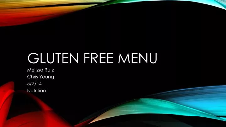 gluten free menu