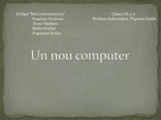 un nou computer