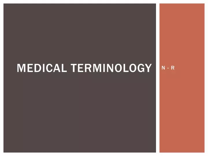 medical terminology