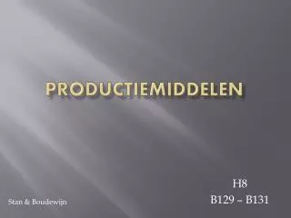 productiemiddelen