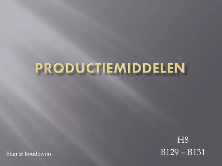 productiemiddelen