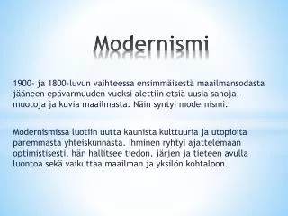 modernismi
