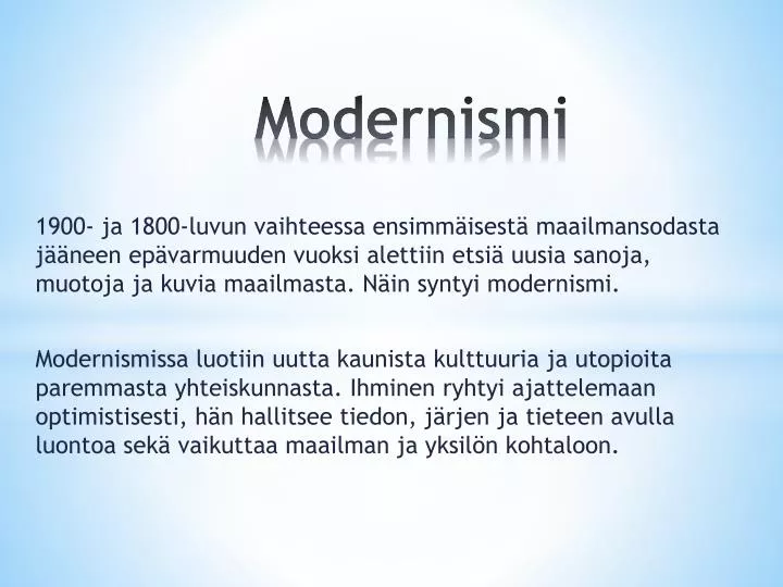 modernismi