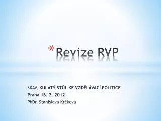 revize rvp