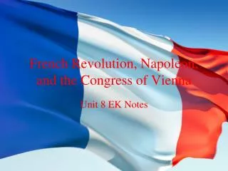 French Revolution, Napoleon, and the Congress of Vienna