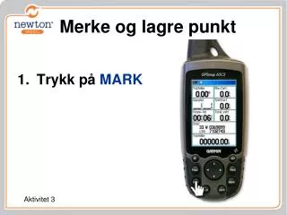 merke og lagre punkt