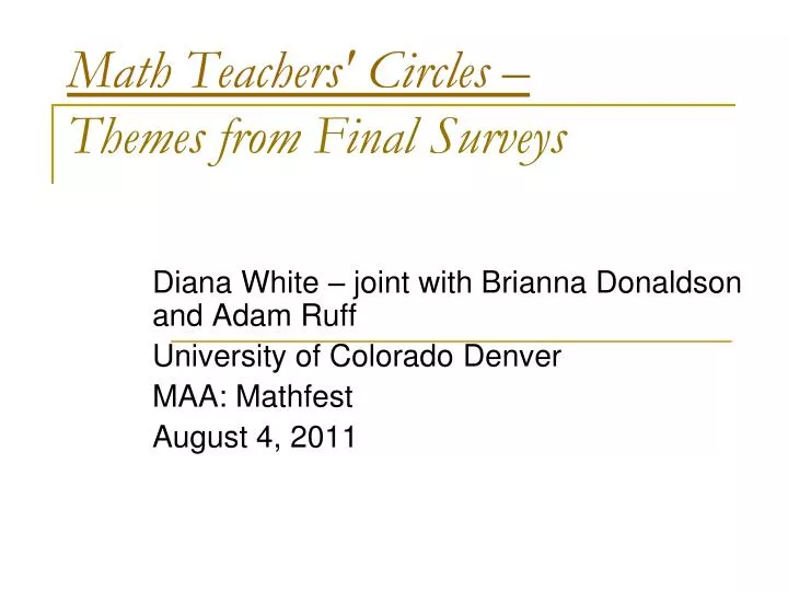 math teachers circles themes from final surveys