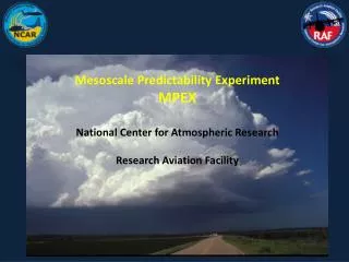 Mesoscale Predictability Experiment MPEX National Center for Atmospheric Research