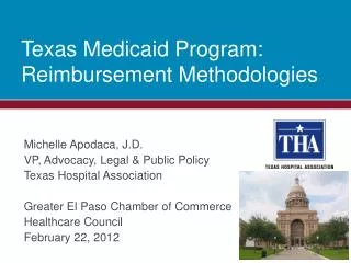 Texas Medicaid Program: Reimbursement Methodologies
