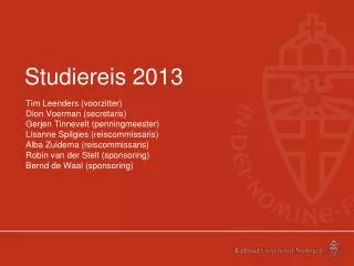 studiereis 2013