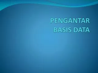 pengantar basis data