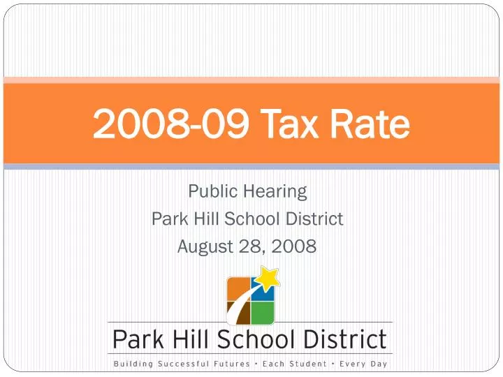 2008 09 tax rate