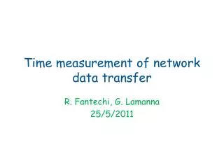 Time measurement of network data transfer