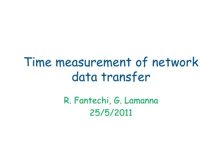 time measurement of network data transfer