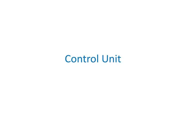control unit