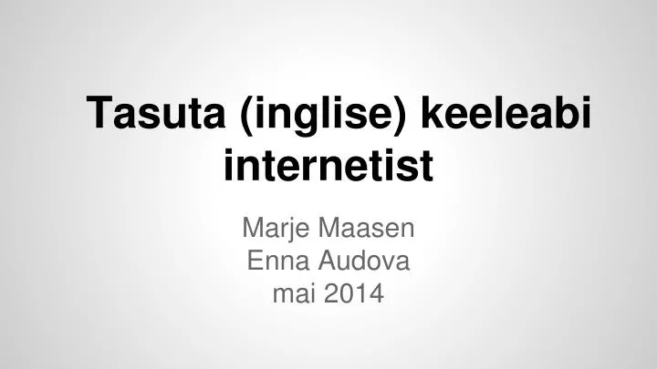 tasuta inglise keeleabi internetist