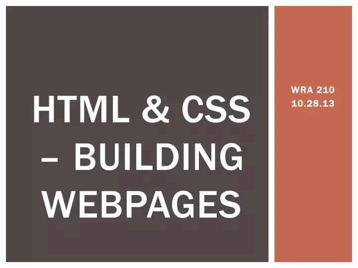 html css building webpages