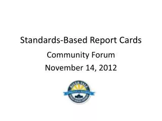 Standards-Based Report Cards