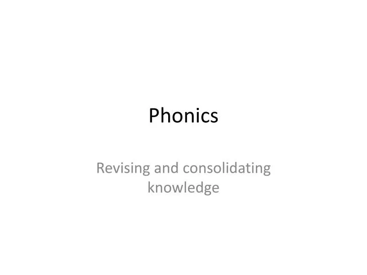 phonics