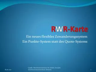 r w r karte
