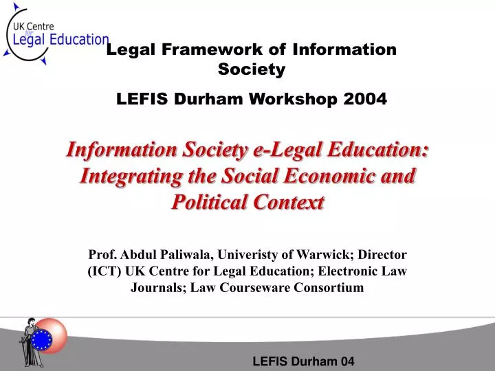 information society e legal education integrating the social economic and political context