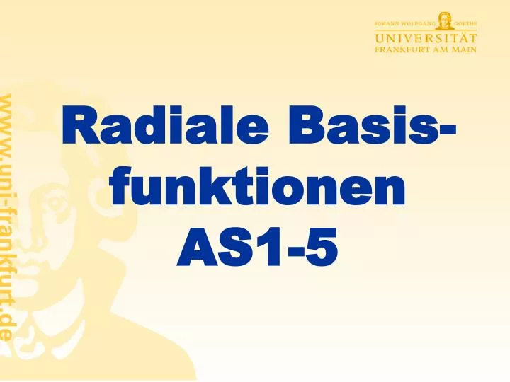 radiale basis funktionen as1 5