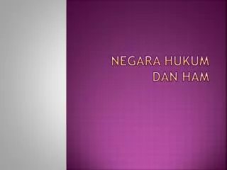 negara hukum dan ham
