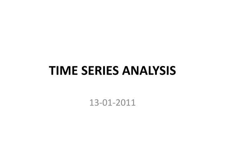 time series analysis