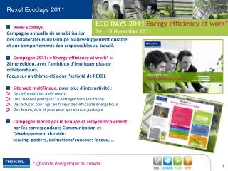 rexel ecodays 2011