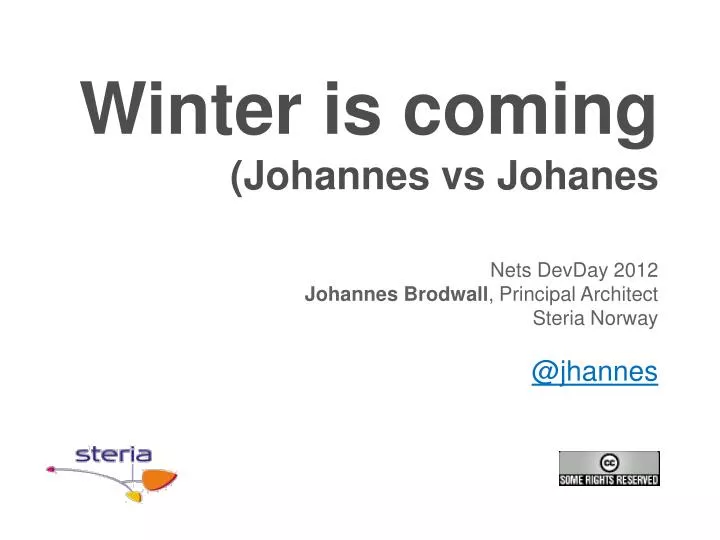 winter is coming johannes vs johanes