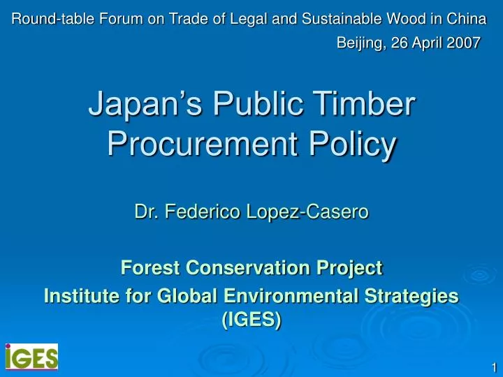 japan s public timber procurement policy