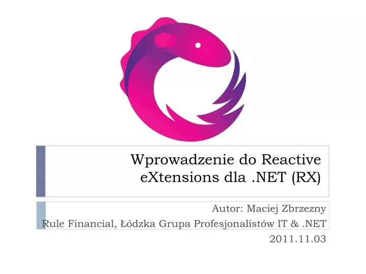 wprowadzenie do reactive extensions dla net rx