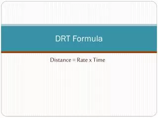 DRT Formula