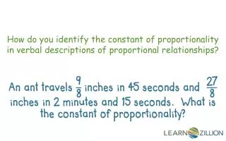 y = dependent variable x = independent variable m = constant of proportionality y = m x