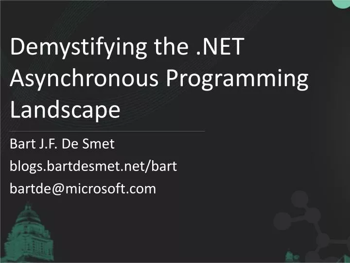 demystifying the net asynchronous programming landscape