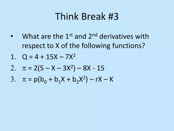 think break 3