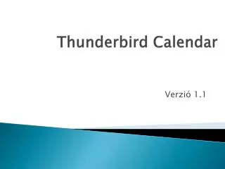 thunderbird calendar