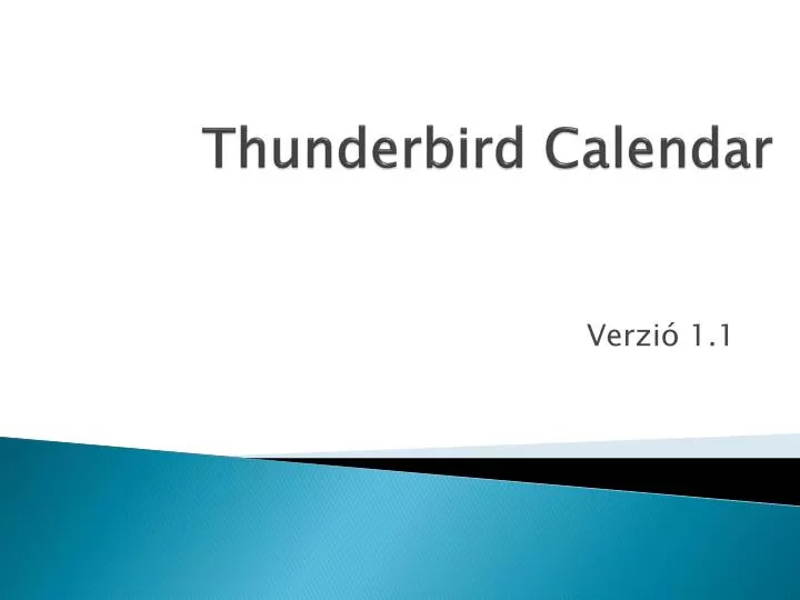 thunderbird calendar
