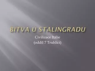 bitva u stalingradu