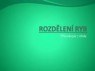 rozd len ryb