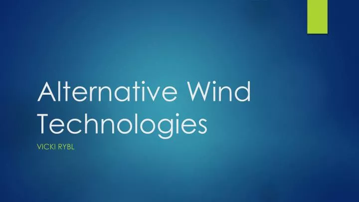 alternative wind technologies