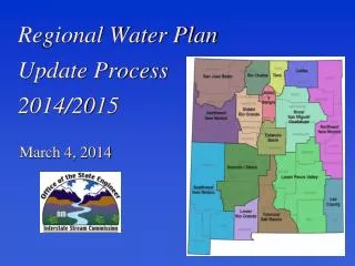Regional Water Plan Update Process 2014/2015