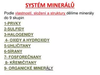 syst m miner l